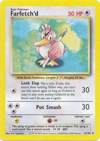 Farfetch'd (27/102) [Base Set Unlimited] | Dragon's Lair Comics and Fantasy Houston TX