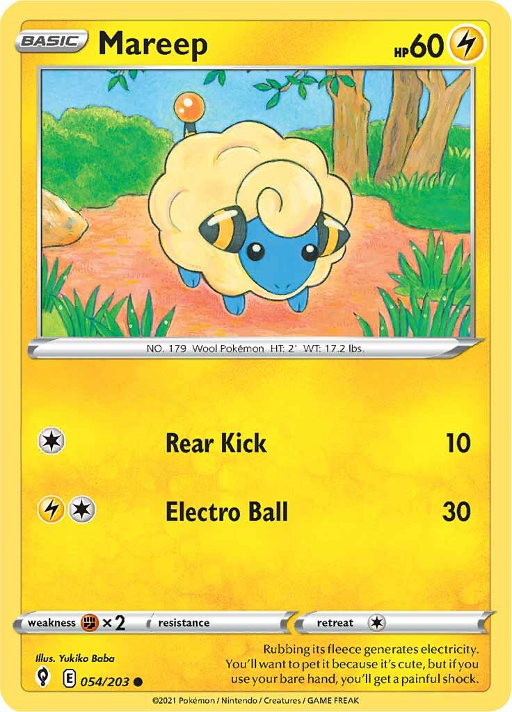 Mareep (054/203) [Sword & Shield: Evolving Skies] | Dragon's Lair Comics and Fantasy Houston TX