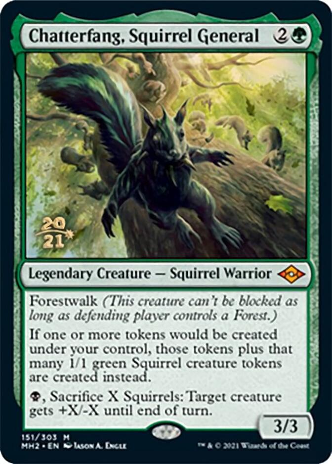 Chatterfang, Squirrel General [Modern Horizons 2 Prerelease Promos] | Dragon's Lair Comics and Fantasy Houston TX