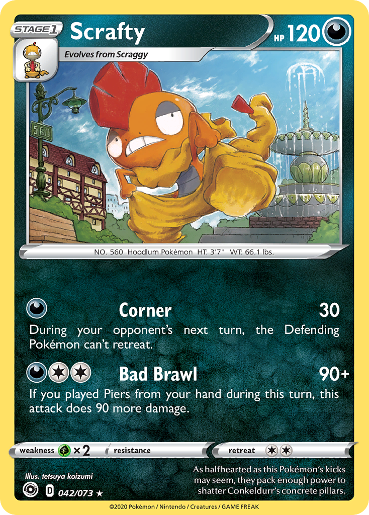 Scrafty (042/073) [Sword & Shield: Champion's Path] | Dragon's Lair Comics and Fantasy Houston TX