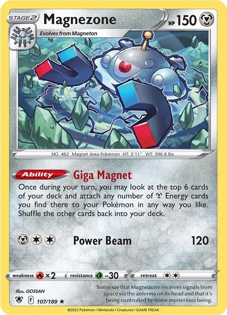 Magnezone (107/189) (Theme Deck Exclusive) [Sword & Shield: Astral Radiance] | Dragon's Lair Comics and Fantasy Houston TX