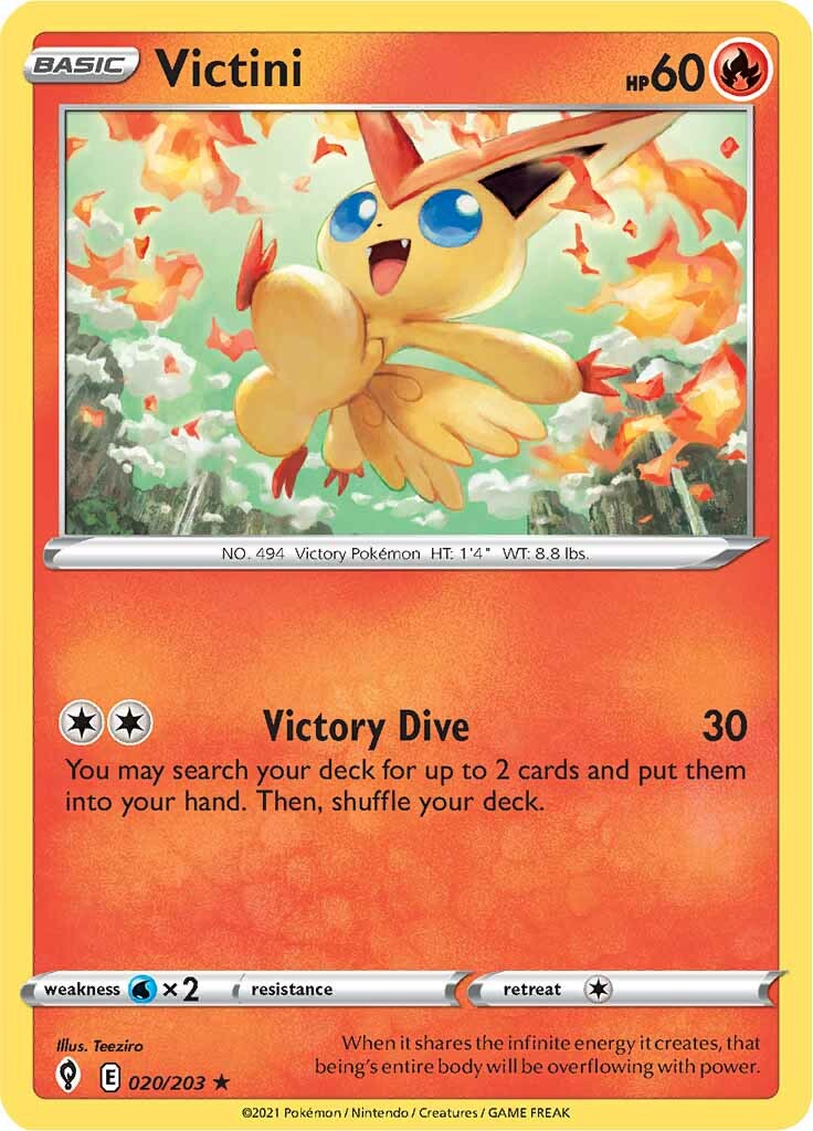 Victini (020/203) [Sword & Shield: Evolving Skies] | Dragon's Lair Comics and Fantasy Houston TX