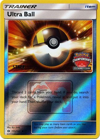 Ultra Ball (135/149) (NA Championship Promo Staff) [Sun & Moon: Base Set] | Dragon's Lair Comics and Fantasy Houston TX