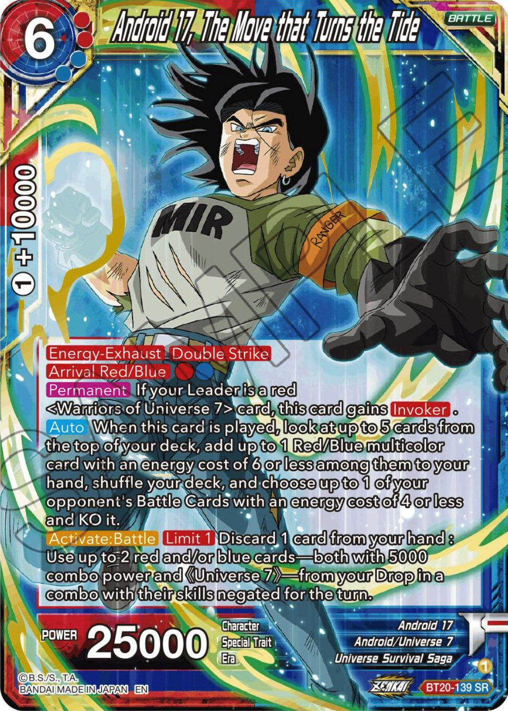 Android 17, The Move that Turns the Tide (BT20-139) [Power Absorbed] | Dragon's Lair Comics and Fantasy Houston TX