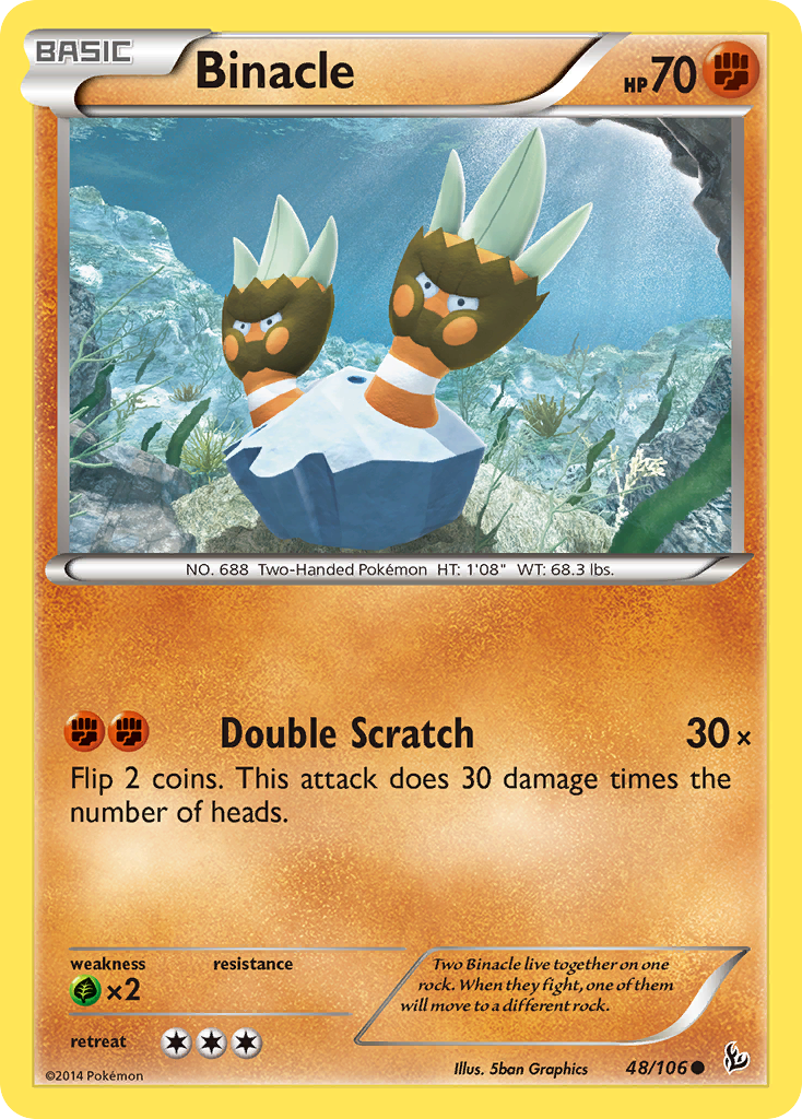 Binacle (48/106) [XY: Flashfire] | Dragon's Lair Comics and Fantasy Houston TX