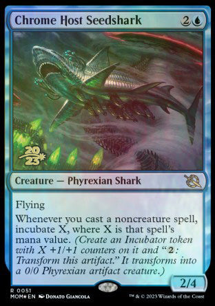 Chrome Host Seedshark [March of the Machine Prerelease Promos] | Dragon's Lair Comics and Fantasy Houston TX