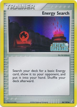 Energy Search (86/100) (Stamped) [EX: Crystal Guardians] | Dragon's Lair Comics and Fantasy Houston TX