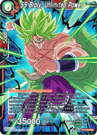 SS Broly, Unlimited Power (BT11-014) [Vermilion Bloodline] | Dragon's Lair Comics and Fantasy Houston TX