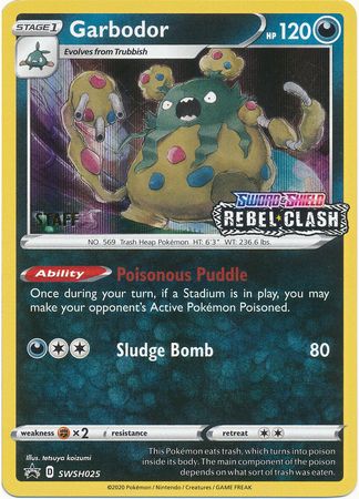 Garbodor (SWSH025) (Staff Prerelease Promo) [Sword & Shield: Black Star Promos] | Dragon's Lair Comics and Fantasy Houston TX