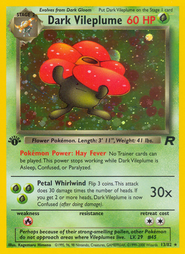 Dark Vileplume (13/82) [Team Rocket 1st Edition] | Dragon's Lair Comics and Fantasy Houston TX