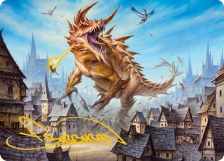 Tarrasque Art Card (Gold-Stamped Signature) [Dungeons & Dragons: Adventures in the Forgotten Realms Art Series] | Dragon's Lair Comics and Fantasy Houston TX