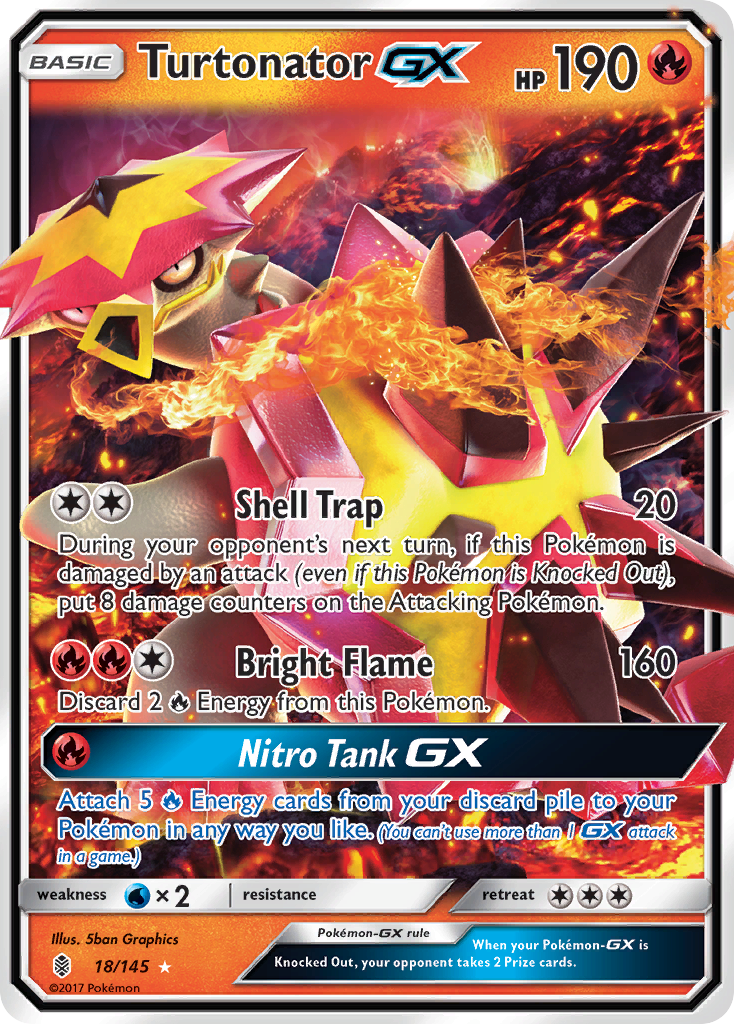 Turtonator GX (18/145) [Sun & Moon: Guardians Rising] | Dragon's Lair Comics and Fantasy Houston TX