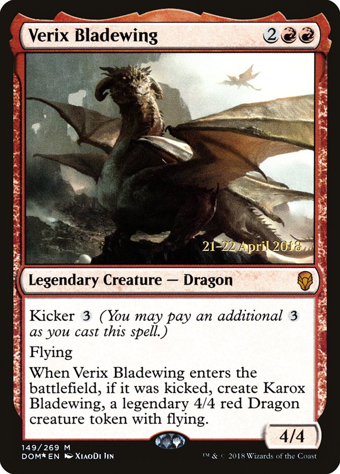 Verix Bladewing [Dominaria Prerelease Promos] | Dragon's Lair Comics and Fantasy Houston TX