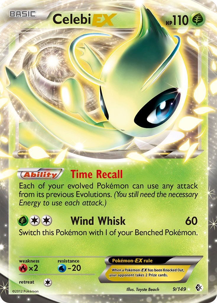 Celebi EX (9/149) [Black & White: Boundaries Crossed] | Dragon's Lair Comics and Fantasy Houston TX