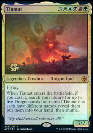 Tiamat [Dungeons & Dragons: Adventures in the Forgotten Realms Prerelease Promos] | Dragon's Lair Comics and Fantasy Houston TX