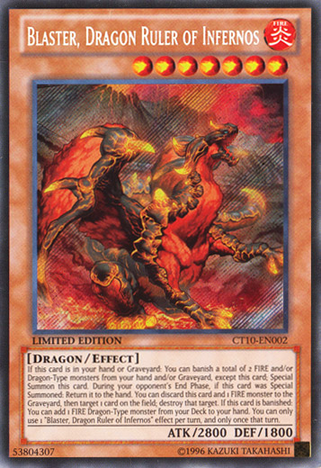 Blaster, Dragon Ruler of Infernos [CT10-EN002] Secret Rare | Dragon's Lair Comics and Fantasy Houston TX