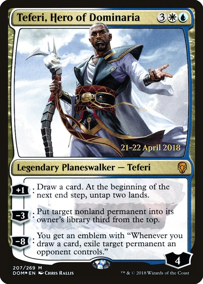 Teferi, Hero of Dominaria [Dominaria Prerelease Promos] | Dragon's Lair Comics and Fantasy Houston TX