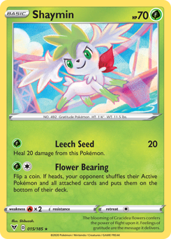 Shaymin (015/185) [Sword & Shield: Vivid Voltage] | Dragon's Lair Comics and Fantasy Houston TX