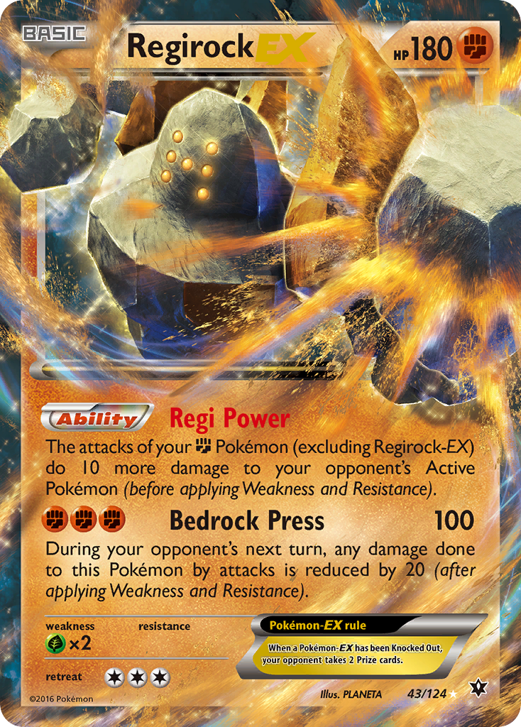 Regirock EX (43/124) [XY: Fates Collide] | Dragon's Lair Comics and Fantasy Houston TX