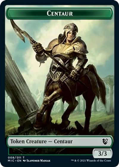 Centaur // Wolf Double-Sided Token [Innistrad: Midnight Hunt Commander Tokens] | Dragon's Lair Comics and Fantasy Houston TX