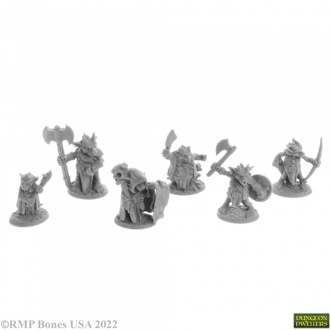 Reaper Bones: Ratpelt Kobold Leaders (6) | Dragon's Lair Comics and Fantasy Houston TX