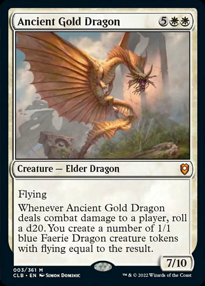 Ancient Gold Dragon [Commander Legends: Battle for Baldur's Gate] | Dragon's Lair Comics and Fantasy Houston TX