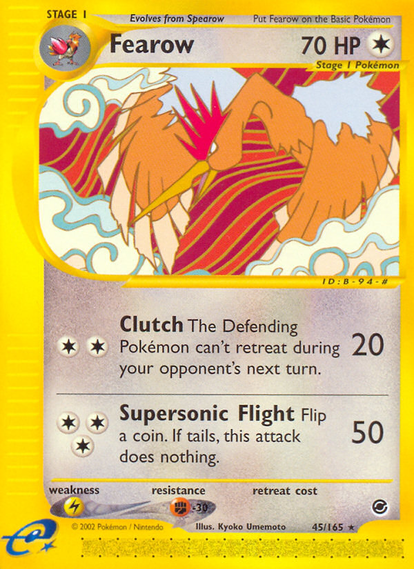 Fearow (45/165) [Expedition: Base Set] | Dragon's Lair Comics and Fantasy Houston TX