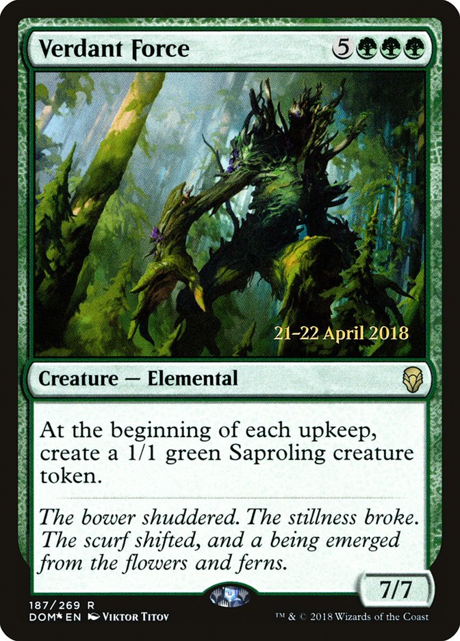 Verdant Force [Dominaria Prerelease Promos] | Dragon's Lair Comics and Fantasy Houston TX