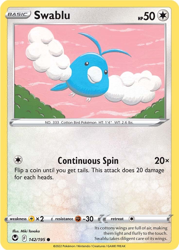 Swablu (142/195) [Sword & Shield: Silver Tempest] | Dragon's Lair Comics and Fantasy Houston TX