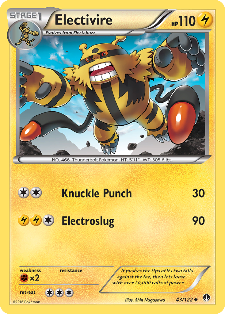 Electivire (43/122) [XY: BREAKpoint] | Dragon's Lair Comics and Fantasy Houston TX