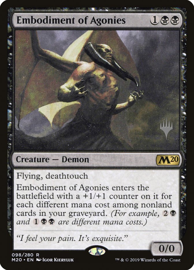 Embodiment of Agonies (Promo Pack) [Core Set 2020 Promos] | Dragon's Lair Comics and Fantasy Houston TX