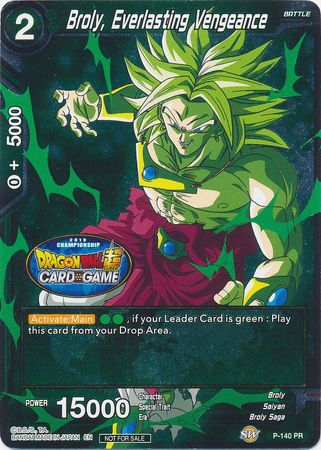 Broly, Everlasting Vengeance (Championship Final 2019) (P-140) [Tournament Promotion Cards] | Dragon's Lair Comics and Fantasy Houston TX