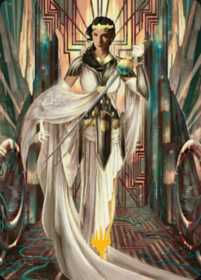 Elspeth Resplendent 2 Art Card (Gold-Stamped Signature) [Streets of New Capenna Art Series] | Dragon's Lair Comics and Fantasy Houston TX