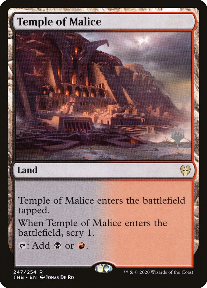 Temple of Malice (Promo Pack) [Theros Beyond Death Promos] | Dragon's Lair Comics and Fantasy Houston TX