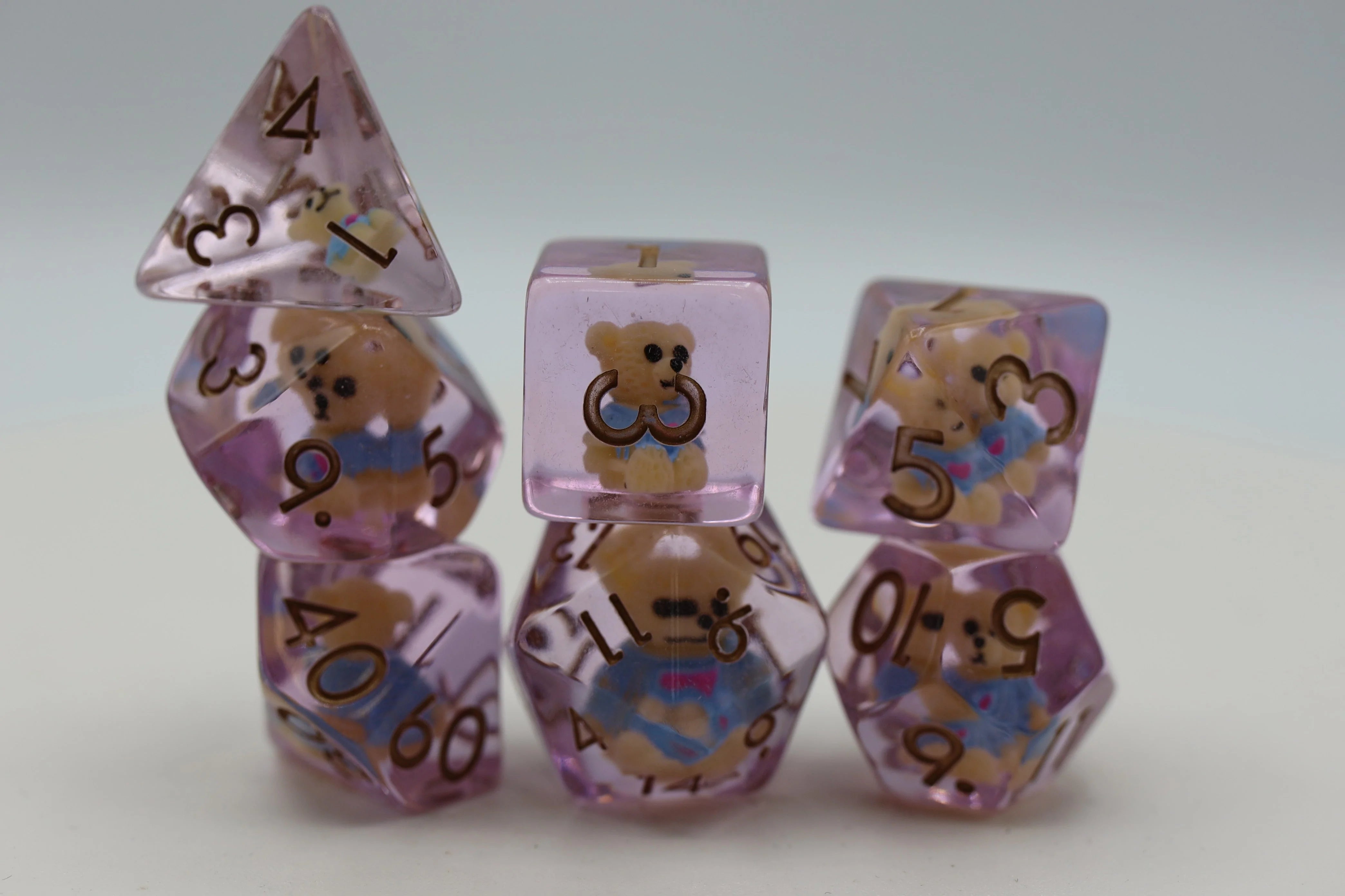 Foam Brain Teddy Bear Poly 7 Dice Set | Dragon's Lair Comics and Fantasy Houston TX