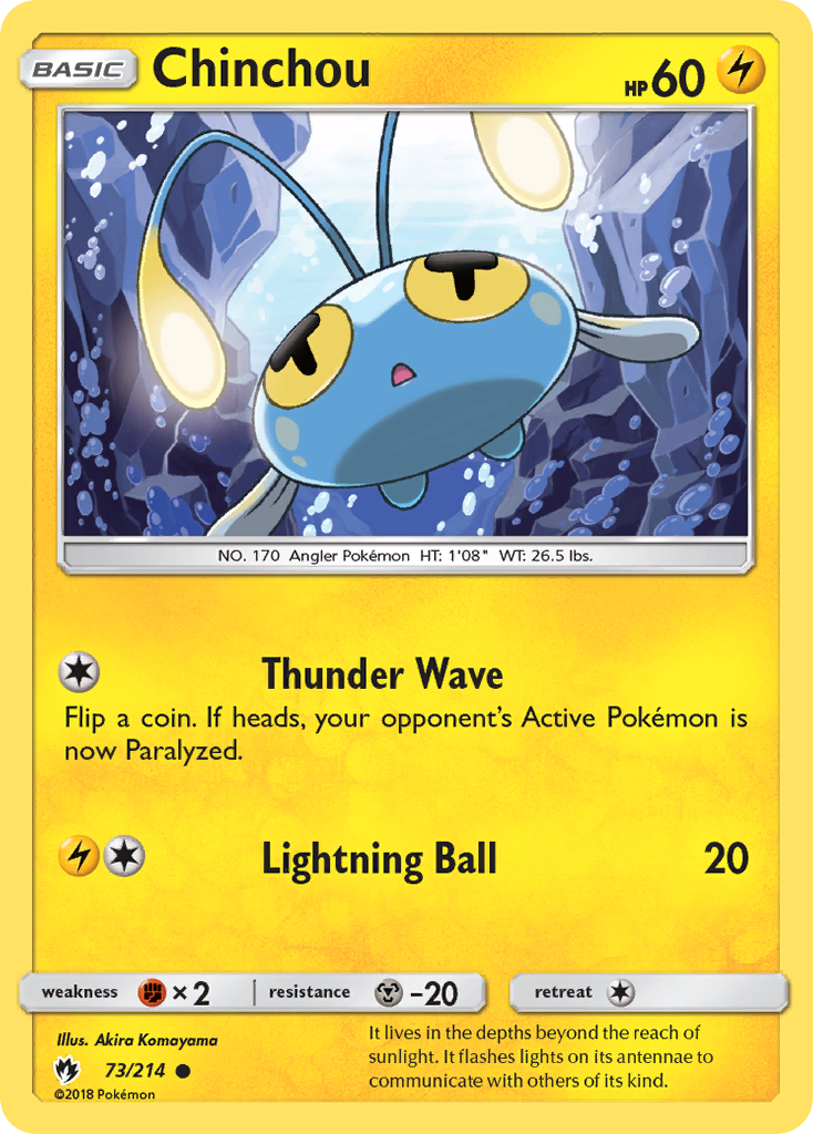 Chinchou (73/214) [Sun & Moon: Lost Thunder] | Dragon's Lair Comics and Fantasy Houston TX