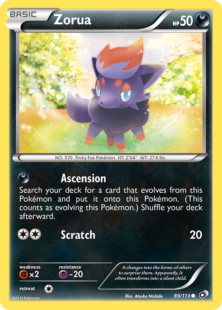 Zorua (89/113) [Black & White: Legendary Treasures] | Dragon's Lair Comics and Fantasy Houston TX