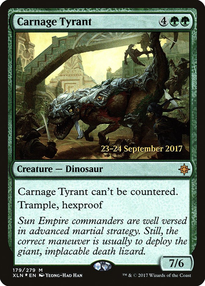 Carnage Tyrant [Ixalan Prerelease Promos] | Dragon's Lair Comics and Fantasy Houston TX