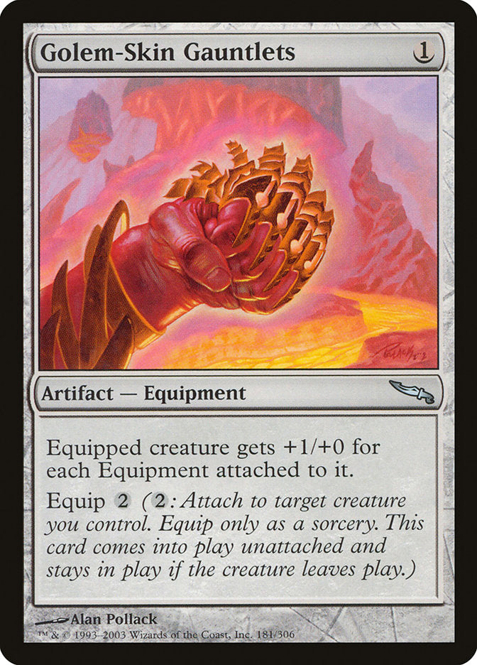 Golem-Skin Gauntlets [Mirrodin] | Dragon's Lair Comics and Fantasy Houston TX