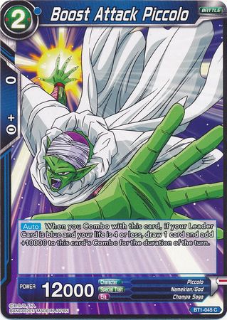 Boost Attack Piccolo (BT1-045) [Galactic Battle] | Dragon's Lair Comics and Fantasy Houston TX