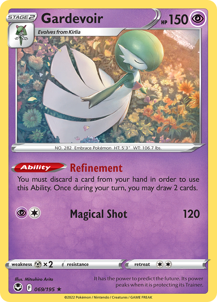 Gardevoir (069/195) (Theme Deck Exclusive) [Sword & Shield: Silver Tempest] | Dragon's Lair Comics and Fantasy Houston TX