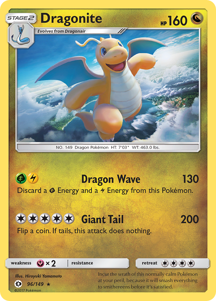 Dragonite (96/149) [Sun & Moon: Base Set] | Dragon's Lair Comics and Fantasy Houston TX