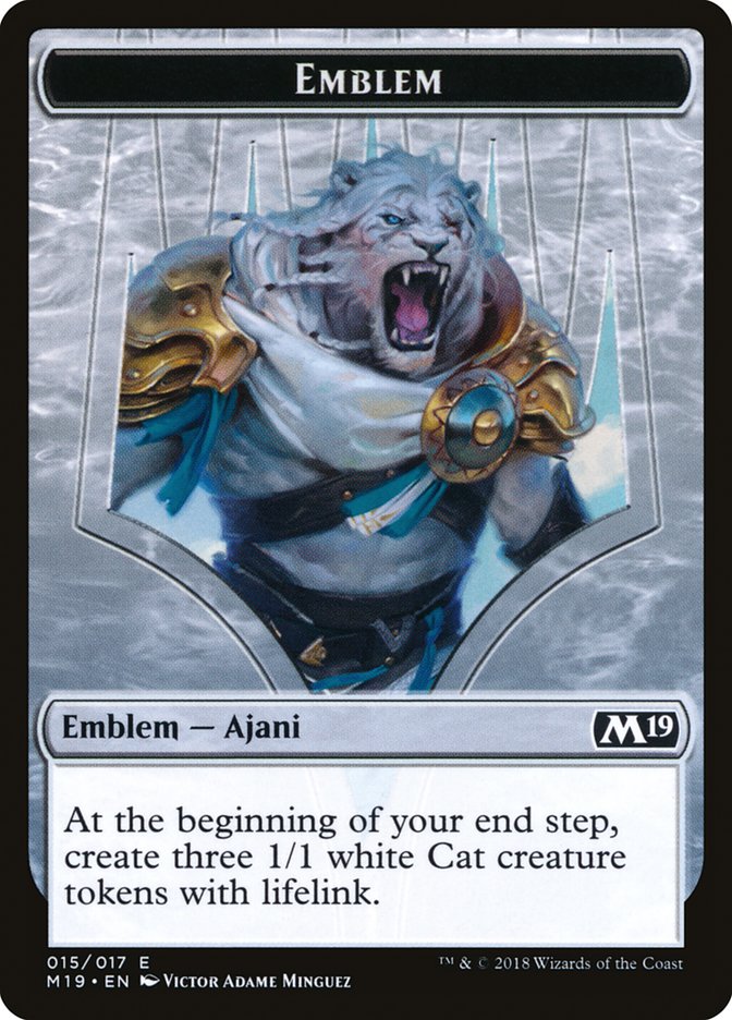 Ajani, Adversary of Tyrants Emblem [Core Set 2019 Tokens] | Dragon's Lair Comics and Fantasy Houston TX