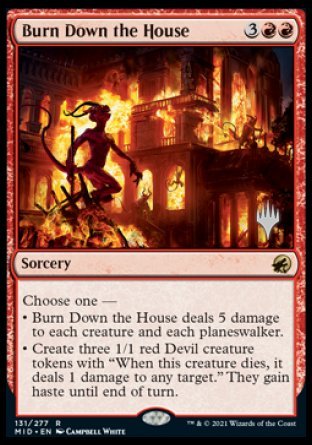 Burn Down the House (Promo Pack) [Innistrad: Midnight Hunt Promos] | Dragon's Lair Comics and Fantasy Houston TX