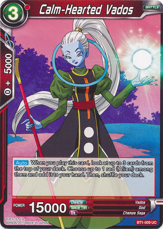 Calm-Hearted Vados (BT1-009) [Galactic Battle] | Dragon's Lair Comics and Fantasy Houston TX