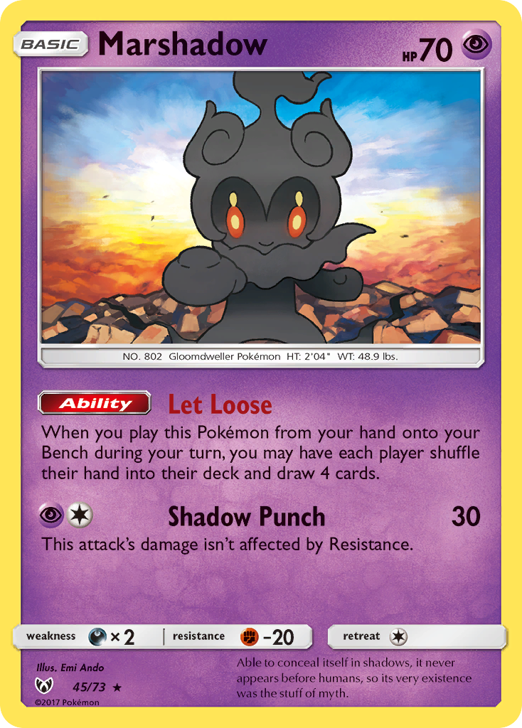 Marshadow (45/73) [Sun & Moon: Shining Legends] | Dragon's Lair Comics and Fantasy Houston TX