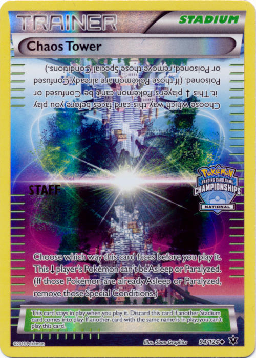 Chaos Tower (94/124) (National Championship Promo Staff) [XY: Fates Collide] | Dragon's Lair Comics and Fantasy Houston TX