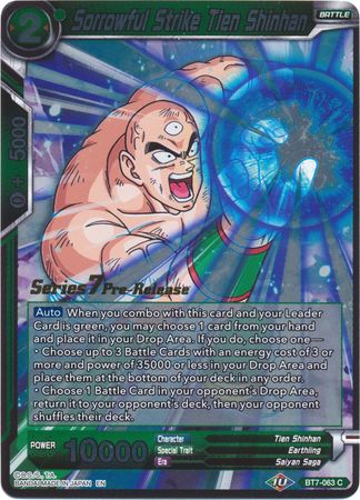 Sorrowful Strike Tien Shinhan (BT7-063_PR) [Assault of the Saiyans Prerelease Promos] | Dragon's Lair Comics and Fantasy Houston TX