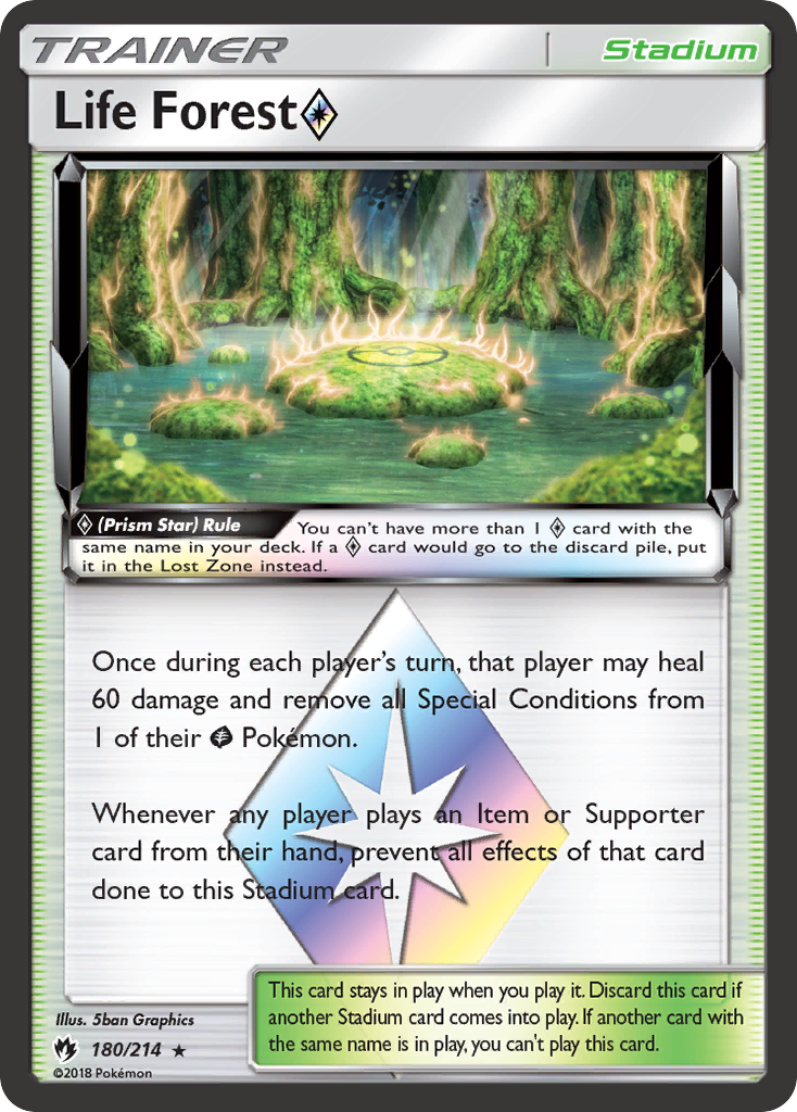 Life Forest (180/214) (Prism Star) [Sun & Moon: Lost Thunder] | Dragon's Lair Comics and Fantasy Houston TX