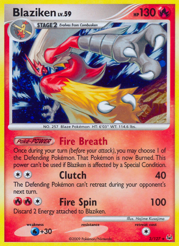 Blaziken (3/127) [Platinum: Base Set] | Dragon's Lair Comics and Fantasy Houston TX